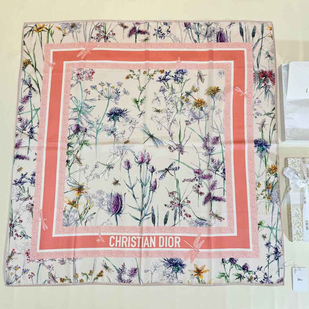 Dior Floral Square Scarf - Picture 3 of 9
